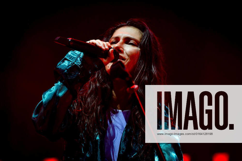 Elisa performing and singing on stage during Elisa - Back To The Future Live Tour 2022, Italian singer Music Concert in Treviso, Italy, August 02 2022