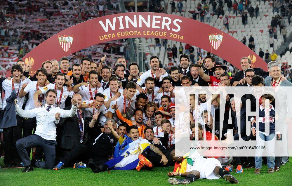 FUSSBALL UEFA EUROPA LEAGUE SAISON 2013 2014 FINALE FC Sevilla - 15.05.2014 JUBEL FC Sevilla, Teambild
