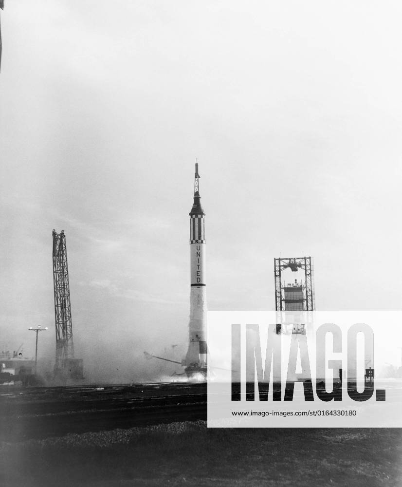 S61-03121 (21 July 1961) --- Mercury-Redstone 4 (MR-4) launch of Virgil I. Grissom on July 21, 1961, from Cape Canaveral, Florida.