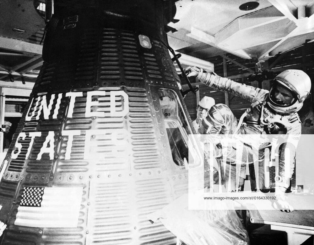 S62-00371 (20 Feb. 1962) --- Mercury astronaut John H. Glenn Jr., pilot of the Mercury-Atlas 6 (MA-6) spaceflight, enters the Mercury Friendship 7 spacecraft during the MA-6 prelaunch preparations at Cape Canaveral, Florida. Glenn became the first American to orbit Earth.