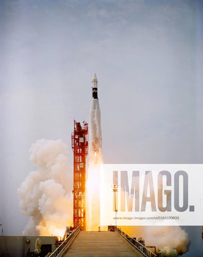 S66-32139 (1 June 1966) --- An Augmented Target Docking Adapter (ATDA) atop an Atlas launch vehicle is launched from Kennedy Space Center s Pad 14 at 10 a.m., June 1, 1966. The ATDA is a rendezvous and docking vehicle for the Gemini-9A space mission.
