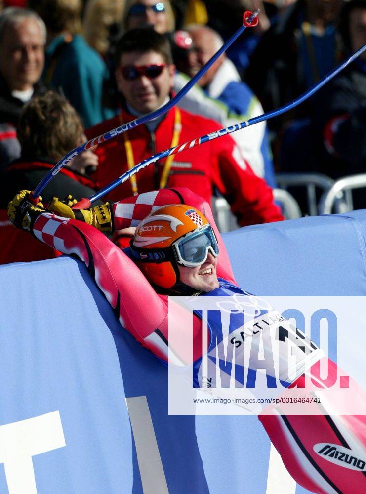 Feb. 17, 2002 - U.S. - KRT SPORTS STORY SLUGGED: OLY-ALPINE KRT PHOTOGRAPH BY RON JENKINS FORT WORTH STAR-TELEGRAM (DALLAS OUT) (February 17) SNOWBASIN, UT-- Silver medalist Janica Kostelic of Croatia celebrates after finishing her run in the Women s Super-G event at Snowbasin, Utah Sunday February 17, 2002. (FT) BL NC KD 2002 (Vert) (lde) News Archive - Feb. 17, 2002 - ZUMAm67