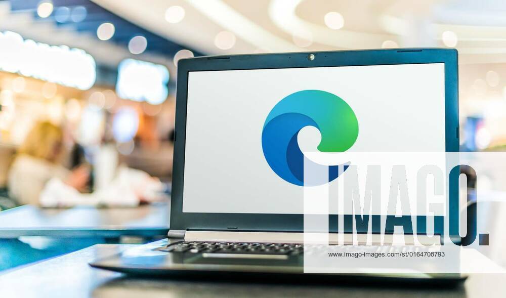 Laptop computer displaying logo of Microsoft Edge, POZNAN, POL - MAY 15, 2020: Laptop computer displaying logo of Microsoft Edge, a web browser developed by Microsoft, POZNAN, POL - MAY 15, 2020: Laptop computer displaying logo of Microsoft Edge, a web browser developed by Microsoft, 24.07.2020,