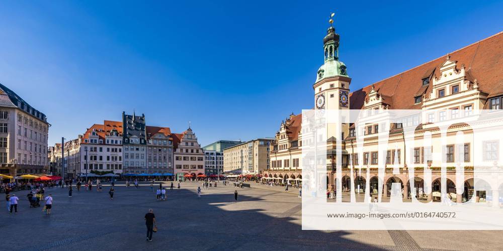 Old City Hall on Market at city center, Leipzig, Saxony, Germany, Europe