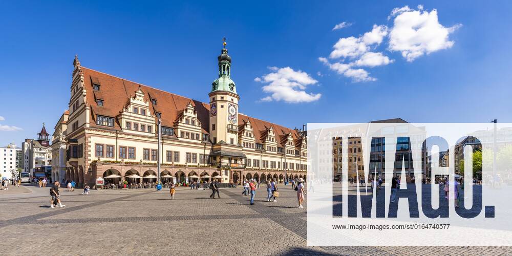 Old City Hall on Market at city center, Leipzig, Saxony, Germany, Europe