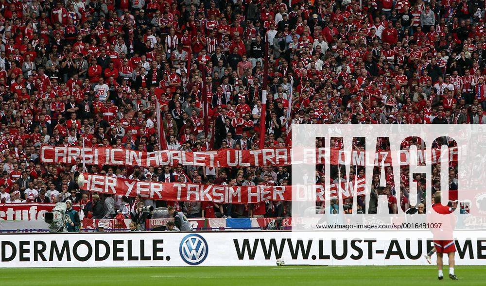 FUSSBALL - DFB-Pokal - FINALE - 17.05.2014, FC BAYERN MÜNCHEN, Banner Fankurve Bayern München, -