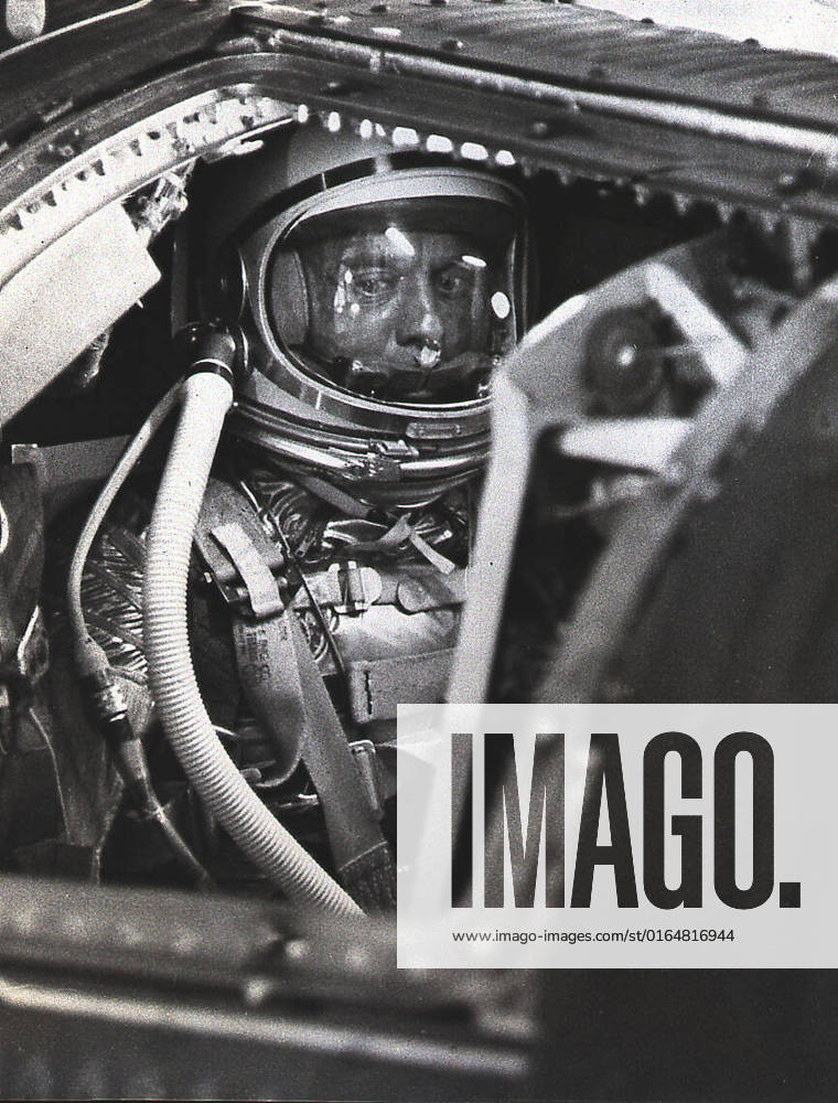 Astronaut Alan B. Shepard, Jr. awaits liftoff in the Freedom 7 Mercury spacecraft on May 5, 1961. This third flight of the Mercury-Redstone (MR-3) vehicle, developed by D. Wernher von Braun and the rocket team in Huntsville, Alabama, was the first marned space mission for the United States. During the 15-minute suborbital flight, Shepard reached an altitude of 115 miles and traveled 302 miles downrange.
