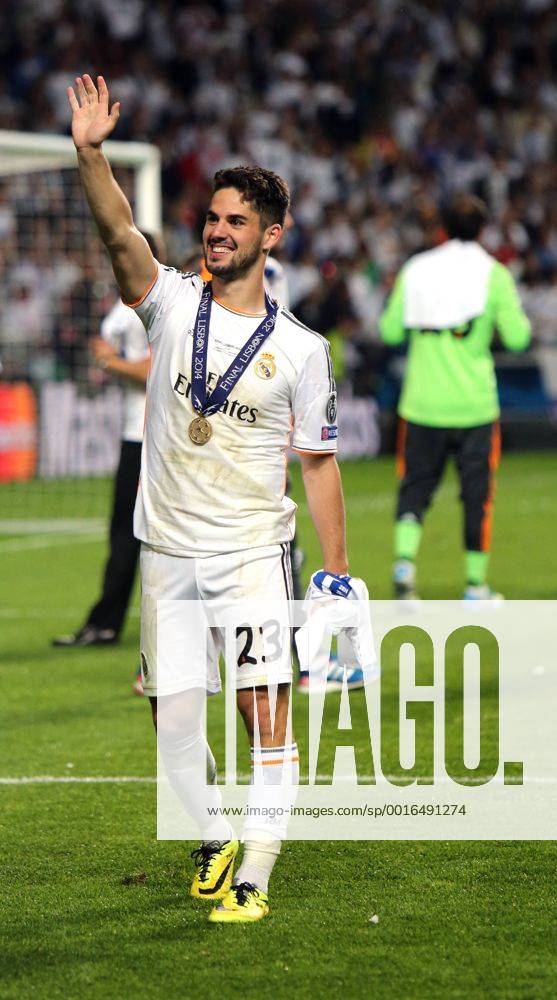 Lissabon Fußball Champions League Finale Real Madrid CF vs. Club Atletico de Madrid, Isco (Real) freut sich über den Sieg