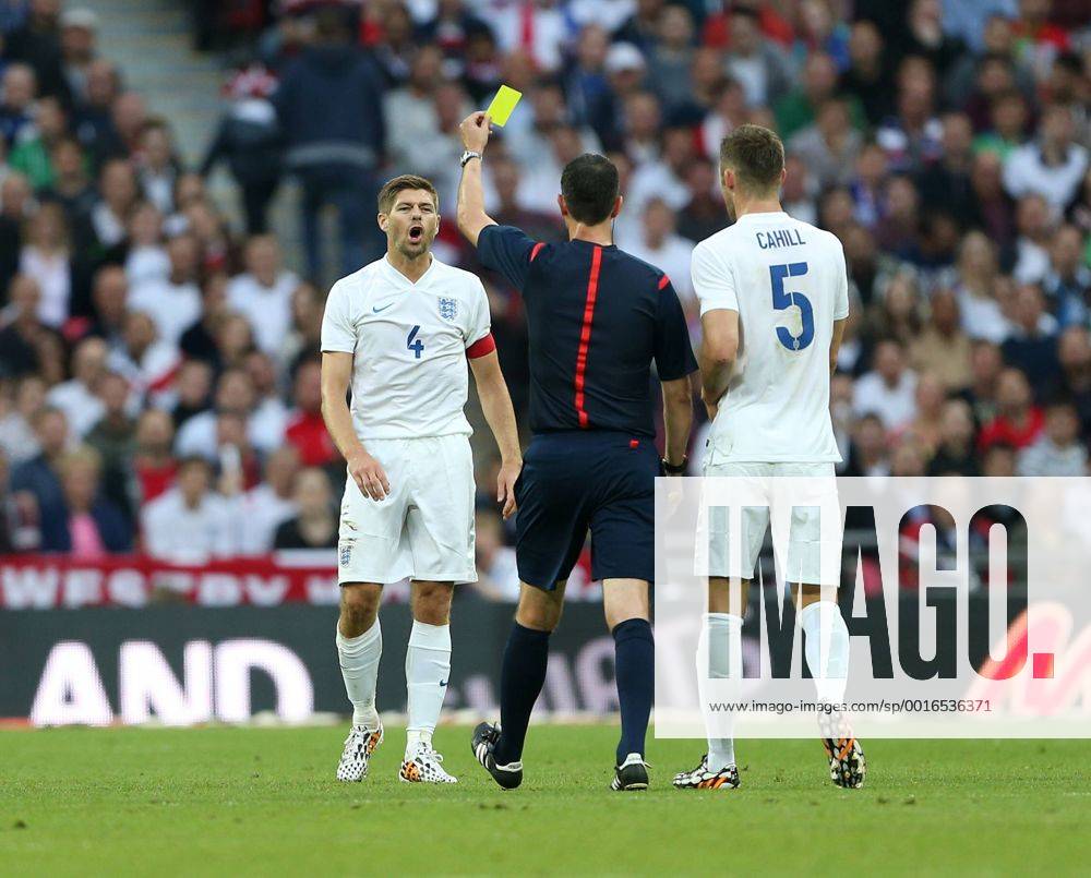 England s Steven Gerrard gets booked England v Peru - International Friendly - Wembley Stadium- London - England - 30 05 2014 - Pic David Klein Sportimage .