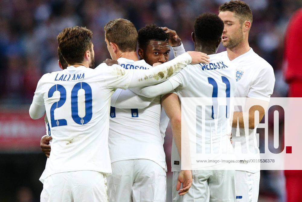 England s Daniel Sturridge scores the opening goal - International Friendly - England vs Peru - Wembley Stadium - London - 30 05 2014 - Pic Charlie Forgham-Bailey Sportimage .