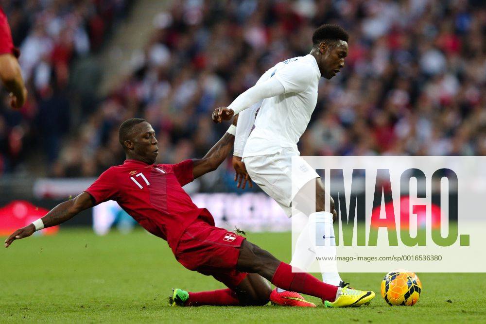 England s Danny Welbeck and Peru s Luis Advincula - International Friendly - England vs Peru - Wembley Stadium - London - 30 05 2014 - Pic Charlie Forgham-Bailey Sportimage .