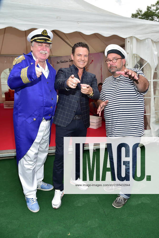 PK to the 8 ten schlagerHammer 2022 Stefan Mross, Claas Vogt, Klaus Baumgart , ARE KLAUS KLAUS at the 8 Schlager Hammer, venue in ORANIENBURG at the Orangerie Berlin 13 08 2022 Photopress Mueller Photopress Mueller
