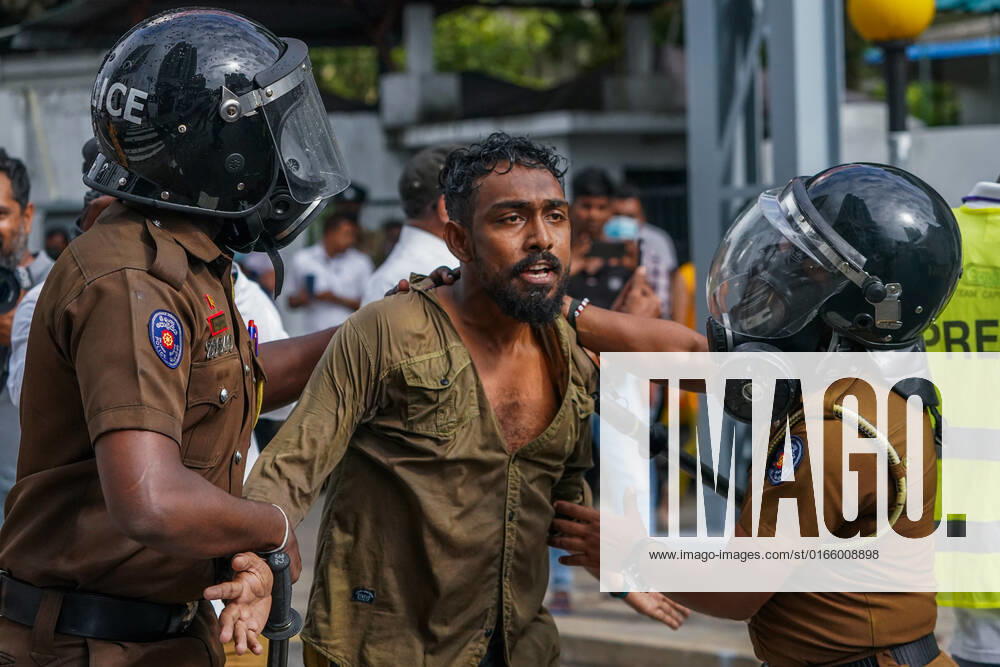 Sri Lanka Political Unrest Police use water canon and tear gas to disperse sri lankan university students during a demonstration. August 18, 2022 Colombo, Sri Lanka Colombo Sri Lanka