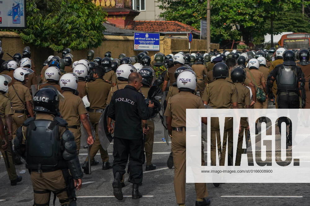 Sri Lanka Political Unrest Police use water canon and tear gas to disperse sri lankan university students during a demonstration. August 18, 2022 Colombo, Sri Lanka Colombo Sri Lanka