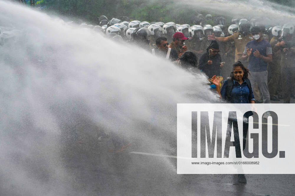 Sri Lanka Political Unrest Police use water canon and tear gas to disperse sri lankan university students during a demonstration. August 18, 2022 Colombo, Sri Lanka Colombo Sri Lanka