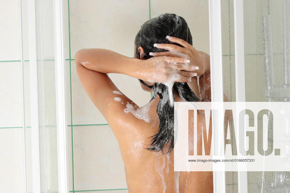 Young woman in shower washing her hairs, model released, , 1338539.jpg, adult, attractive, back, bath, bathroom, beautiful, beauty, body, bubbles, care, caucasian, clean, cleaning, douche, female, foam, fresh, freshness, girl, hair, hairstyle, hand, hands, head, health, healthcare, healthy, human, hygiene, morning, nude, person, refreshment, shampoo, shampooing, shower, showering, skin, skincare, slim, treatment, wash, water, wellbeing, wet, white, woman, women, young, indoor,