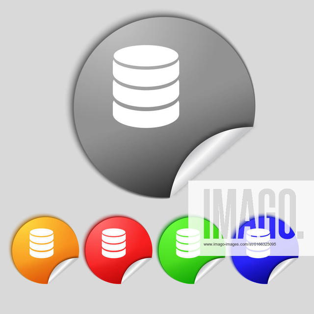 Hard disk and database sign icon. flash | IMAGO stock photo