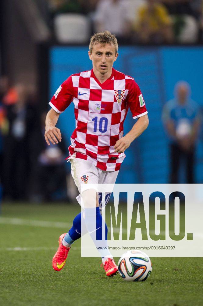 Luka Modric (CRO), JUNE 12, 2014 - Football Soccer : FIFA World Cup Brazil 2014 Group A match between Brazil 3-1 Croatia at Arena de Sao Paulo in Sao Paulo, Brazil. NOxTHIRDxPARTYxSALES. (ptmb057992)