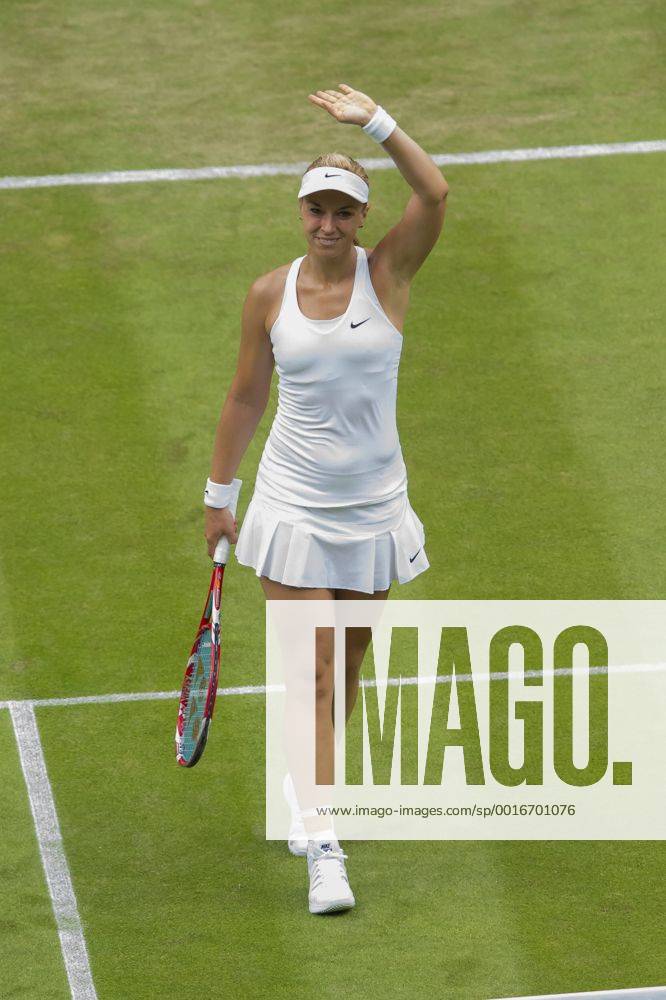 London, England. Wimbledon Tennis Championships Sabine Lisicki of Germany wins her match at the Wimbledon Tennis Championships at The All England Lawn Tennis Club in London, United Kingdom. Waldronx ActionPlus11535891