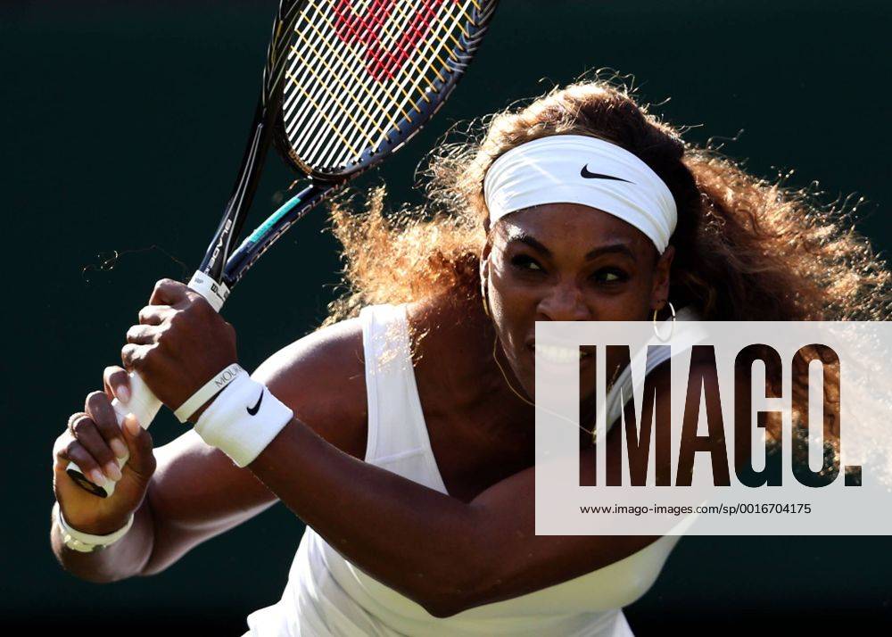 Serena Williams of the United States competes during the women s singles first round match