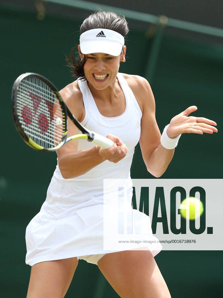 Serbia s Ana Ivanovic returns the ball during the women s singles second round match