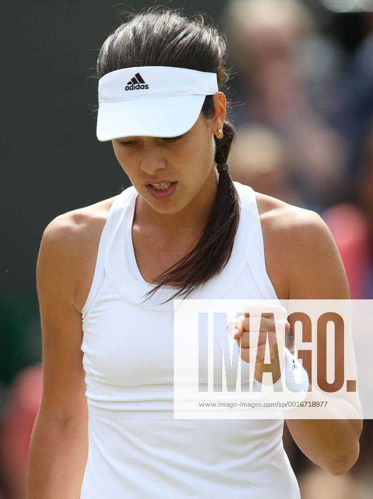 Serbia s Ana Ivanovic celebrates during the women s singles second round match
