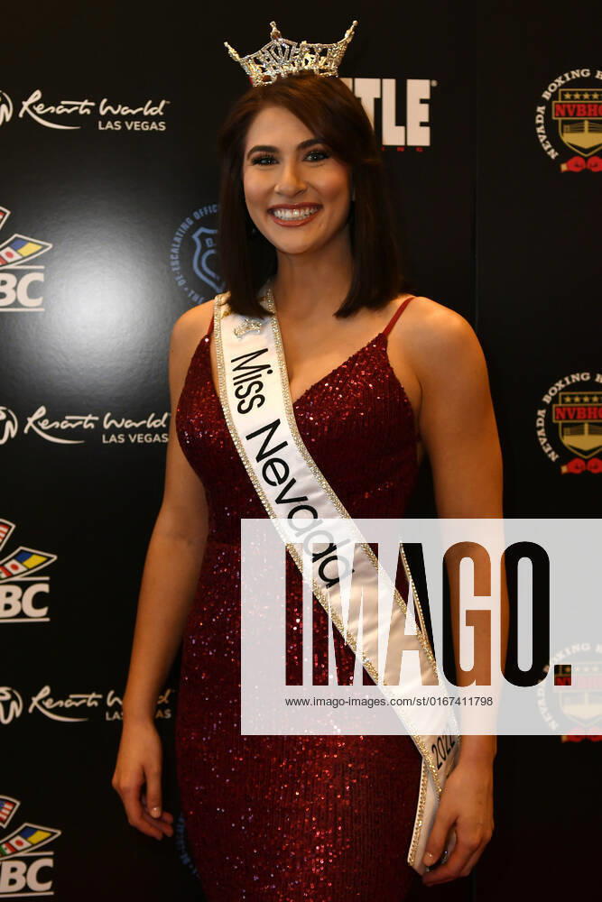 LAS VEGAS, NV - AUGUST 27: Miss Nevada Heather Renner Arriving at the Induction Ceremony & Dinner for the 2022 Nevada Boxing Hall Of Fame at Resorts World Las Vegas in Las Vegas,Nevada, on August 27, 2022.