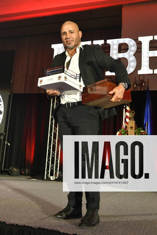 LAS VEGAS, NV - AUGUST 27: Miguel Cotto at the Induction Ceremony & Dinner for the 2022 Nevada Boxing Hall Of Fame at Resorts World Las Vegas in Las Vegas,Nevada, on August 27, 2022.