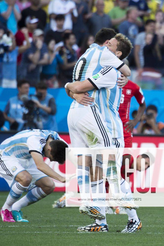 Lionel Messi (ARG), JULY 1, 2014 - Football Soccer : Lionel Messi of Argentina celebrates after winning the FIFA World Cup Brazil 2014 Round of 16 match between Argentina 1-0 Switzerland at Arena de Sao Paulo in Sao Paulo, Brazil. Noxthirdxpartyxsales (ptmb060796)