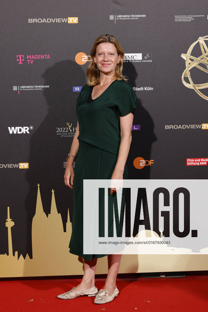 Actress Caroline Peters at the Cologne Emmy Cocktail 2022 on the occasion of the 16 Cologne Jury Meeting of the International Emmy at Arff Castle Cologne, 31 08 2022 NRW Germany