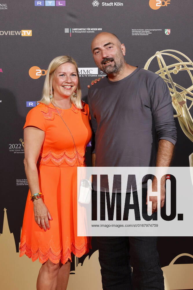 TV presenter Aleksandra Bechtel and director Tobi Baumann at the Cologne Emmy Cocktail 2022 on the occasion of the 16 Cologne Jury Session of the International Emmy at Arff Castle Cologne, 31 08 2022 NRW Germany