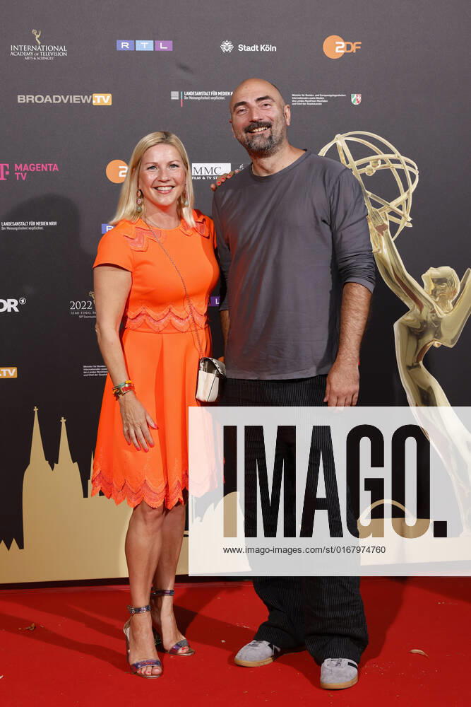 TV presenter Aleksandra Bechtel and director Tobi Baumann at the Cologne Emmy Cocktail 2022 on the occasion of the 16 Cologne Jury Session of the International Emmy at Arff Castle Cologne, 31 08 2022 NRW Germany