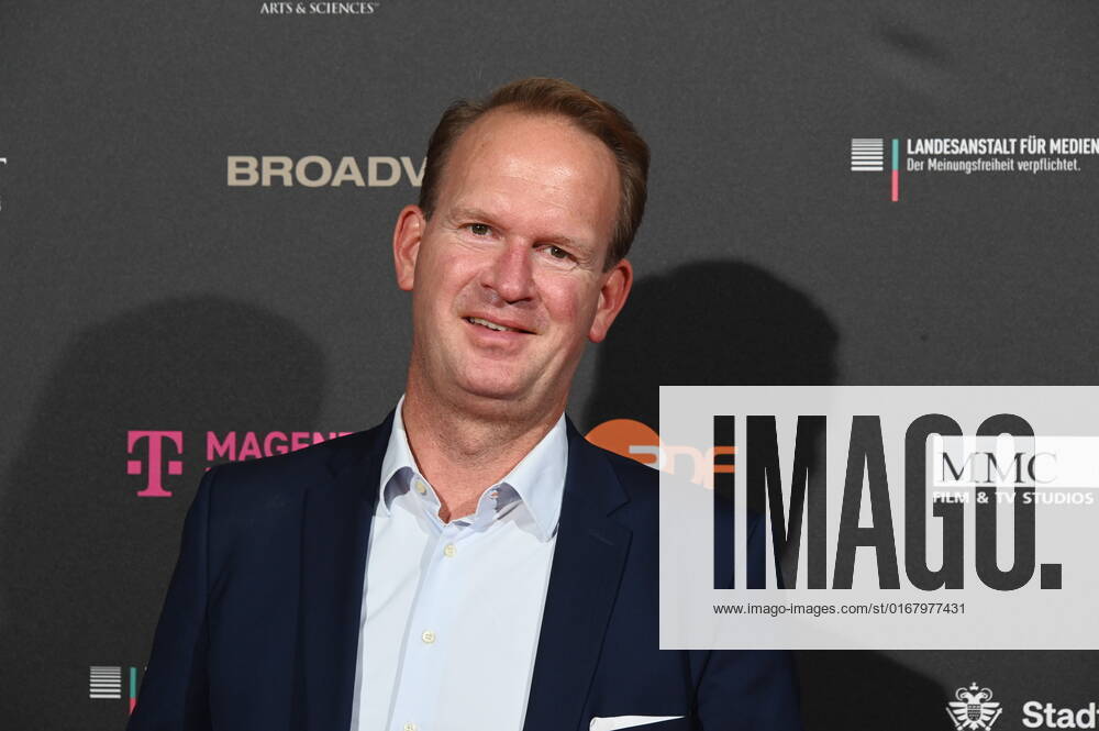 Stefan Löcher, head of the Cologne Lanxess Arena comes to the evening event on the occasion of the jury session for the international Emmy Award 2022 Semi Final round of Judging of the international Emmy Awards at Arff Castle