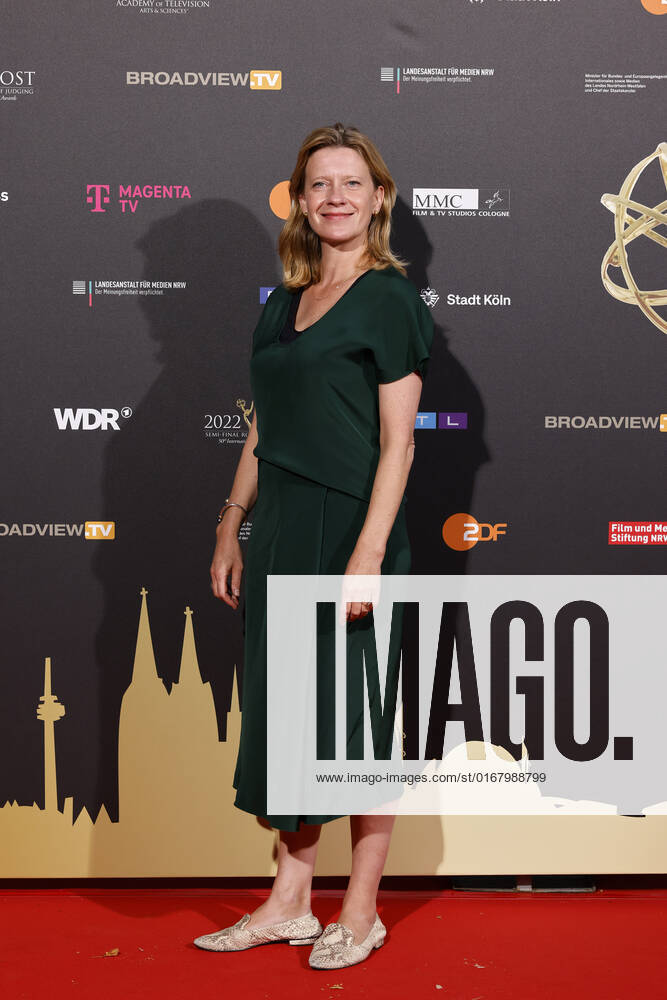 Actress Caroline Peters at the Cologne Emmy Cocktail 2022 on the occasion of the 16 Cologne Jury Meeting of the International Emmy at Arff Castle Cologne, 31 08 2022 NRW Germany