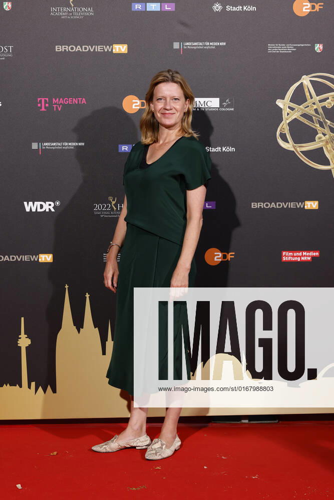 Actress Caroline Peters at the Cologne Emmy Cocktail 2022 on the occasion of the 16 Cologne Jury Meeting of the International Emmy at Arff Castle Cologne, 31 08 2022 NRW Germany