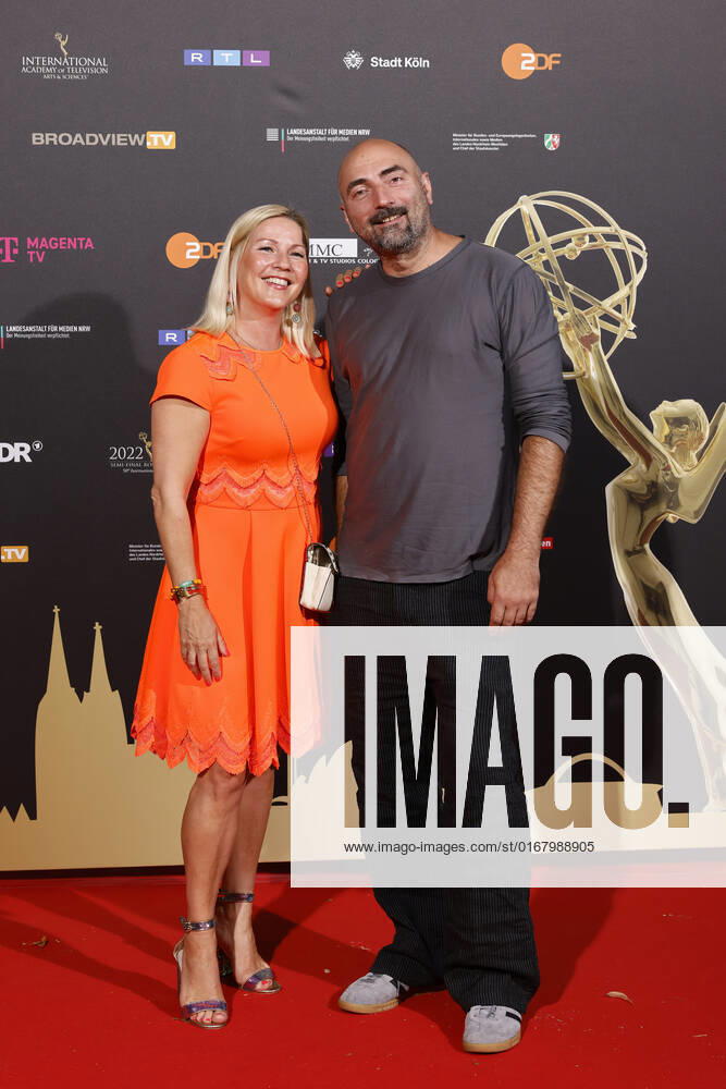 TV presenter Aleksandra Bechtel and director Tobi Baumann at the Cologne Emmy Cocktail 2022 on the occasion of the 16 Cologne Jury Session of the International Emmy at Arff Castle Cologne, 31 08 2022 NRW Germany