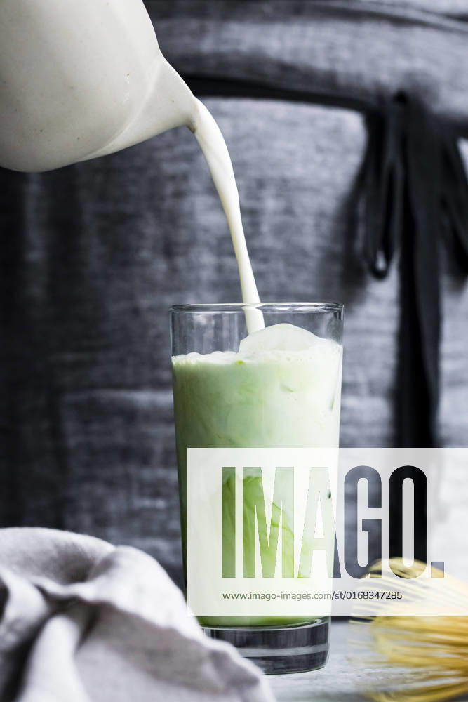 Making a matcha tea and matcha latte Making a matcha tea and matcha latte