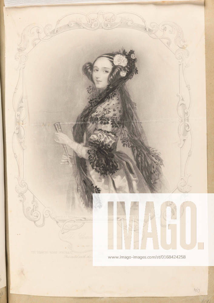 Ï»¿Portrait of Ada, Countess of Lovelace. Mote, William Henry (1803-1871), graphic artist, London Joint Stock Newspaper Co. (Londyn ; wydawnictwo ; fl. ca 1858-186.), publishing house, Chalon, Alfred Edward (1780-1860), painter