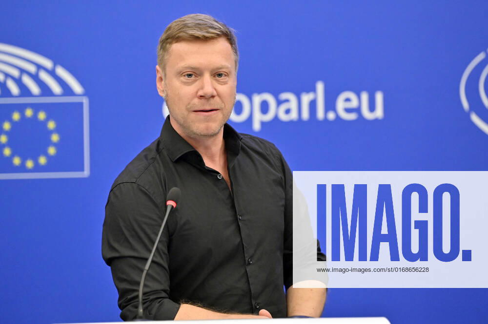 Martin Schirdewan at the press briefing of the Left Group in the European Parliament Strasbourg, 13 09 2022 Foto:xD.xAnoraganingrumx xFuturexImage