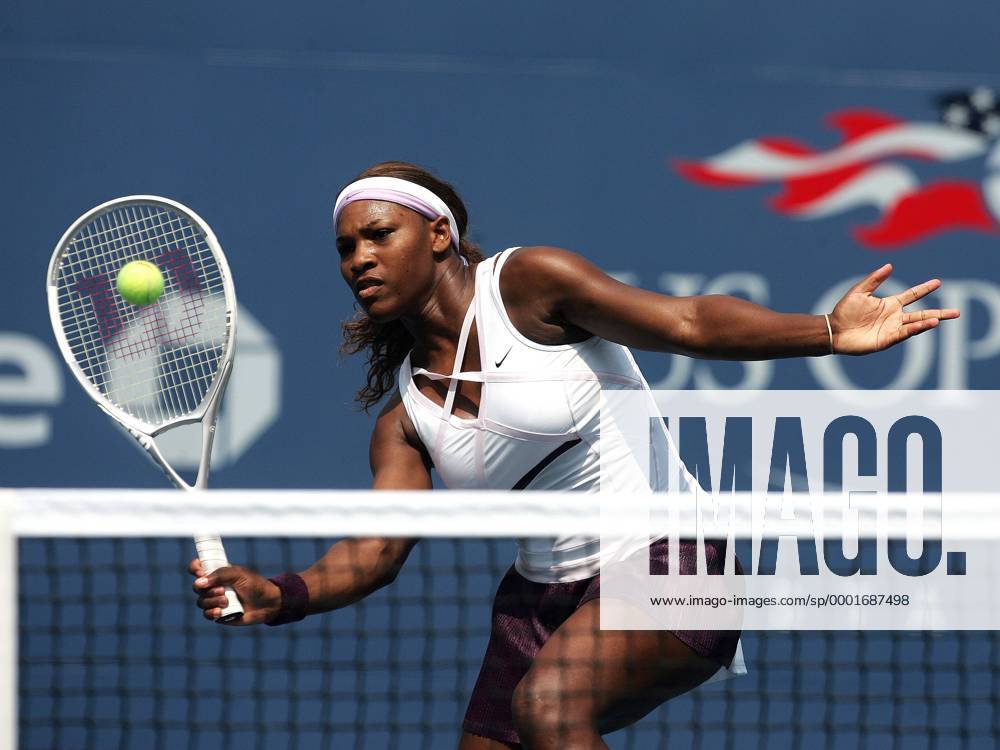 Serena Williams (USA) - Vorhandvolley Tennis Damen US Open 2005, Grand Slam, WTA Tour Einzelbild Flushing Meadow, Meadows New York