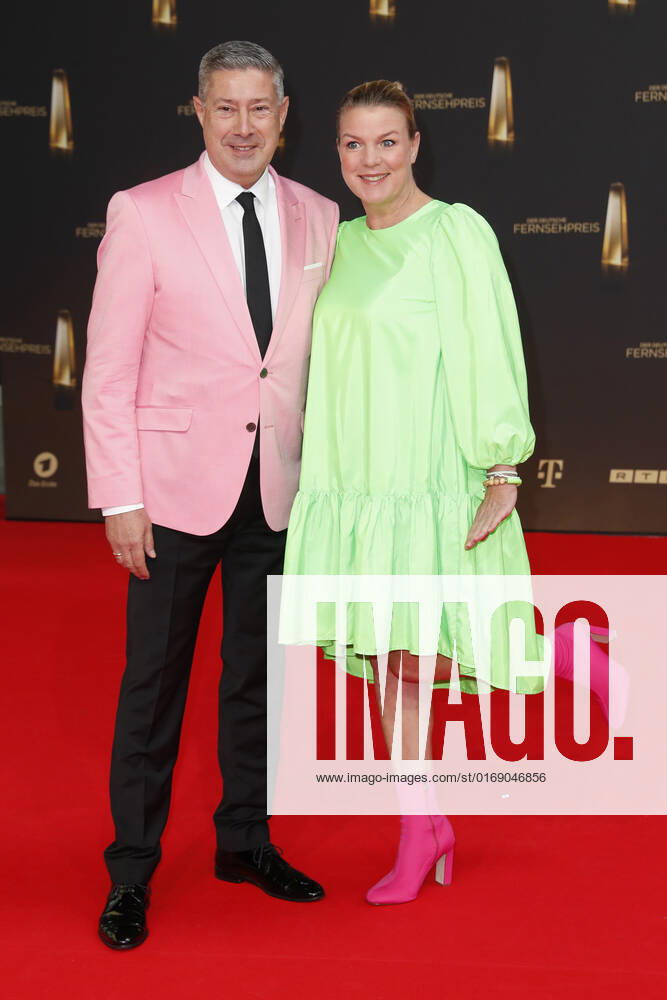 The German Television Award 2021 Mirja Boes and Joachim Llambi on the red carpet at the award ceremony The German Television Award The TV highlights of the year on September 14 at MMC Studios Cologne