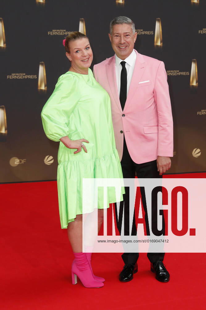 The German Television Award 2021 Mirja Boes and Joachim Llambi on the red carpet at the award ceremony The German Television Award The TV highlights of the year on September 14 at MMC Studios Cologne