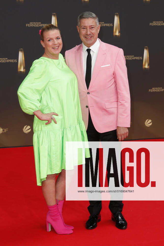 The German Television Award 2021 Mirja Boes and Joachim Llambi on the red carpet at the award ceremony The German Television Award The TV highlights of the year on September 14 at MMC Studios Cologne
