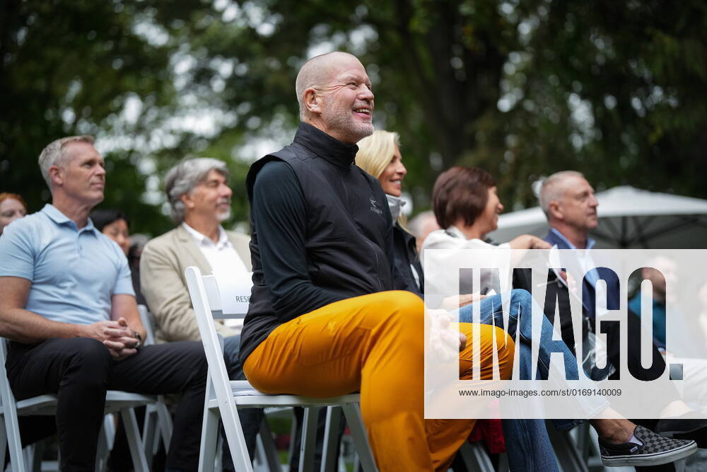 Lululemon founder Chip Wilson and his wife Summer Wilson attend an announcement after pledging a $100 million donation to preserve and protect B.C. s natural spaces through their Wilson 5 Foundation, in Vancouver, B.C., Thursday, Sept. 15, 2022. The $100 million is the largest private donation in Canadian conservation history and will be used by the BC Parks Foundation to protect natural spaces in the province and contribute to advancing the organization s efforts to protect 25 percent of land and sea by 2025. VANCOUVER CANADA - ZUMAc35_ 20220915_zaf_c35_064