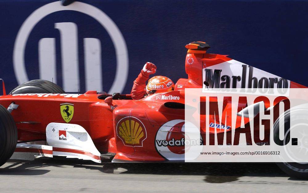 SCHUMACHER Michael Team Scuderia Ferrari Sieger Großer Preis von Europa 2004 auf dem Nürburgring.Sport Motorsport Formel 1 Jubel im Auto. Copyright
