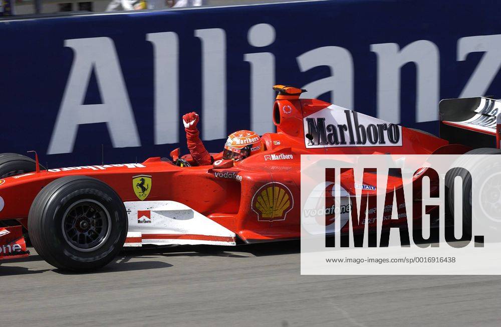 SCHUMACHER Michael Team Scuderia Ferrari Sieger Großer Preis von Europa 2004 auf dem Nürburgring.Sport Motorsport Formel 1 Jubel im Auto. Copyright