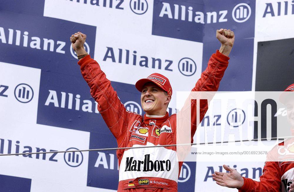 SCHUMACHER Michael Team Scuderia Ferrari Sieger Grand Prix Formel 1 Grosser Preis von San Marino 2002 in Imola am 14. April 2002