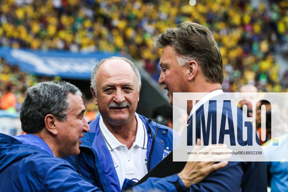 BRASILIA, DF - 12 07 2014: Luiz Felipe Scolari, Carlos Alberto Parreira, Louis Van Gaal during the match between Brazil vs Netherlands, valid for the World Cup, held at Mane Garrincha Stadium. ( x(3485)Baratax (25541)