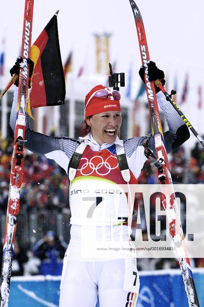 WILHELM Kati GER Olympiasiegerin Biathlon10 km Verfolgung der Frauen in Cesana am 18.02.2006 Olympische Winterspiele 2006 in Turin Italien
