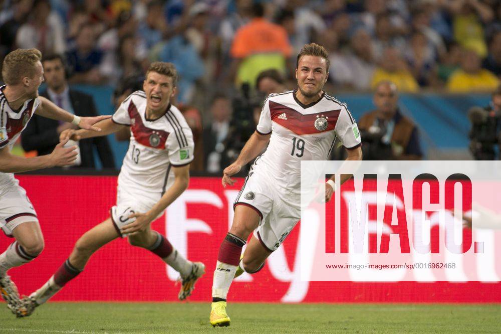 Mario GÖTZE (GER), JULY 13, 2014 - Football Soccer : Mario GÖTZE of Germany celebrates after scoring his side first goal during the FIFA World Cup Noxthirdxpartyxsales ( ptmb061717)